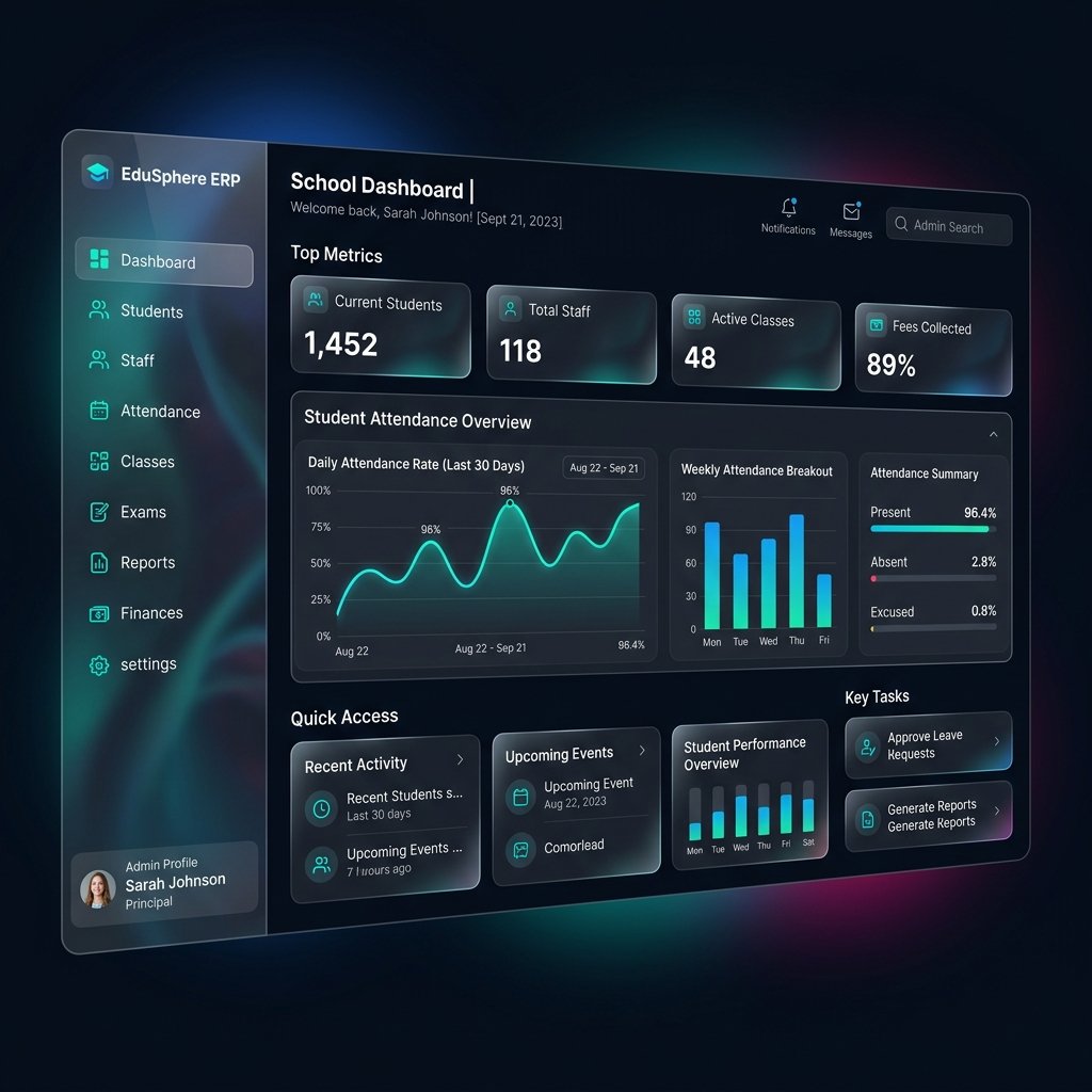 School Management ERP Dashboard
